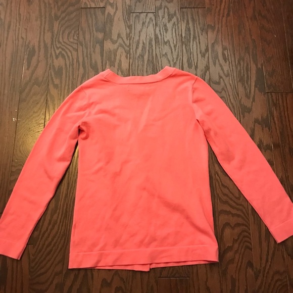 Vineyard vine girls coral button up cardigan sweater - Picture 3 of 5